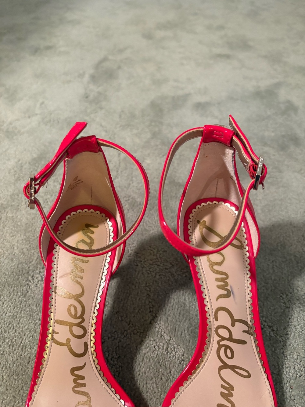 Sam Edelman Women's Red Ankle-Strap Sandals - Picture 2 of 8